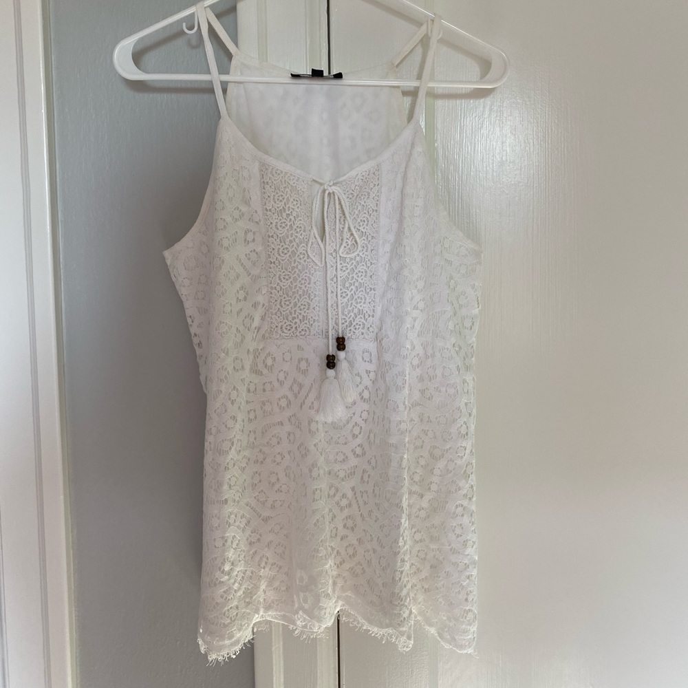 White Lace Tank